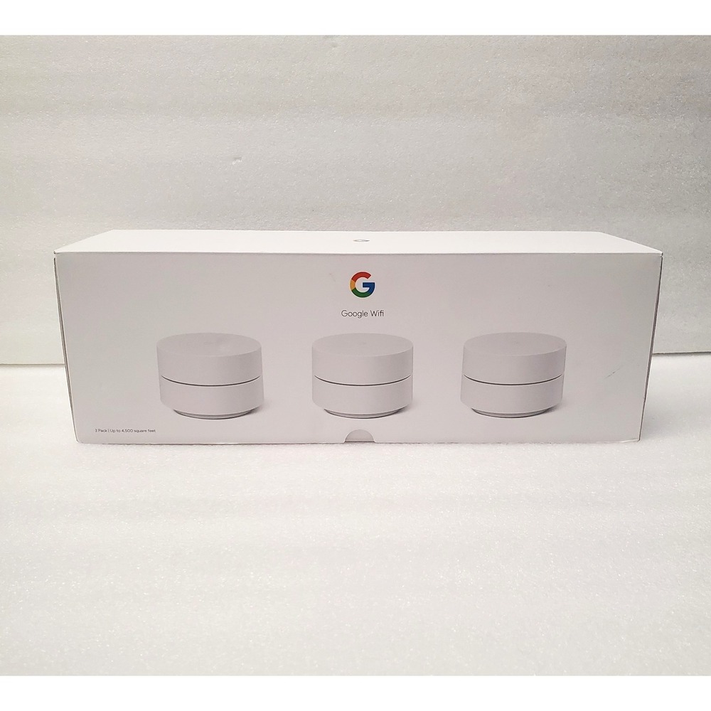 Google Wifi AC1200 Mesh Wi-Fi System 3 Pack Model GJ2CQ  Open Box